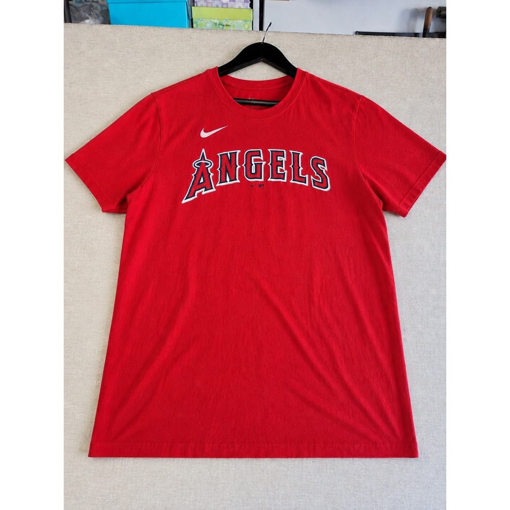 Nike Los Angeles Angels Shohei Ohtani 17 Red T Shirt Men's Large MLB Baseball